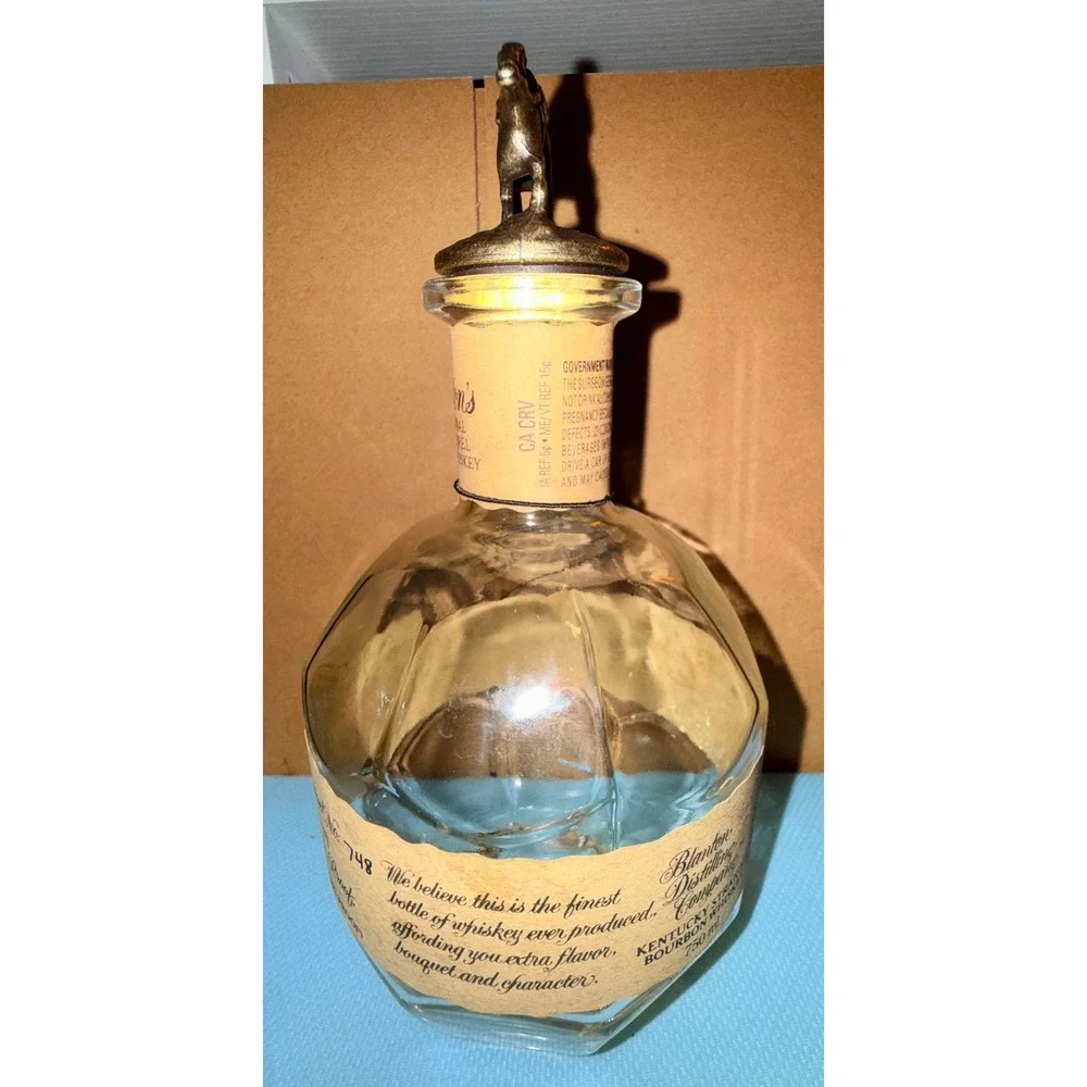 Blanton's Bourbon Empty Bottle 750ml Clear Excellent Horse Stopper Letter N: